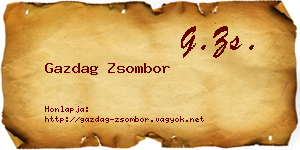 Gazdag Zsombor névjegykártya